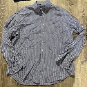 Polo Ralph Lauren Navy and White Striped Shirt